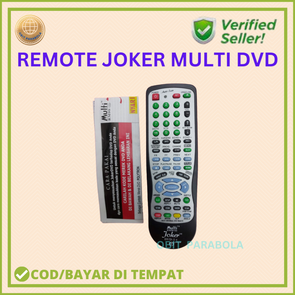 REMOTE MULTI DVD JOKER TERLARIS(TANPA DOS KEMASAN)