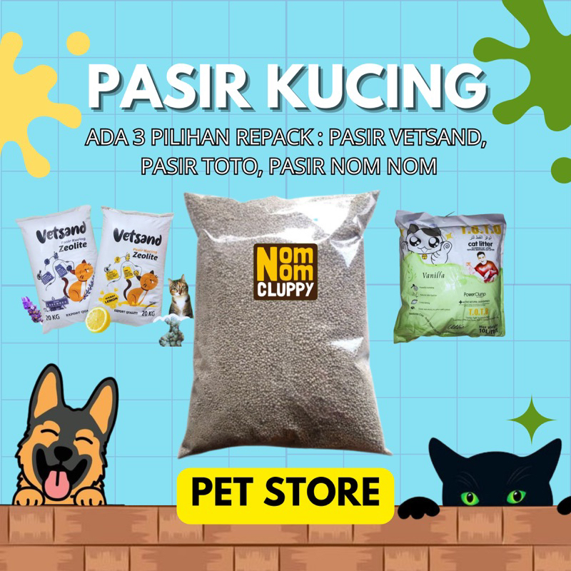 Pasir Kucing Pasir Gumpal Wangi ZIPPER LOCK Repack 1Kg