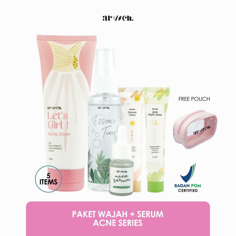 (BPOM) SKINCARE ARVVEN / PAKET PERAWATAN WAJAH / ARVEN / ACNE / BRIGHTENING / SKINCARE