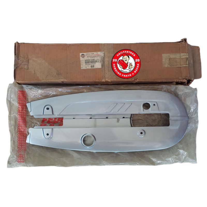 KETENGKAS TUTUP RANTAI ABU ABU ATAS BAWAH ASTREA GRAND BULUS ORIGINAL ORI 40510-GN5-830ZA