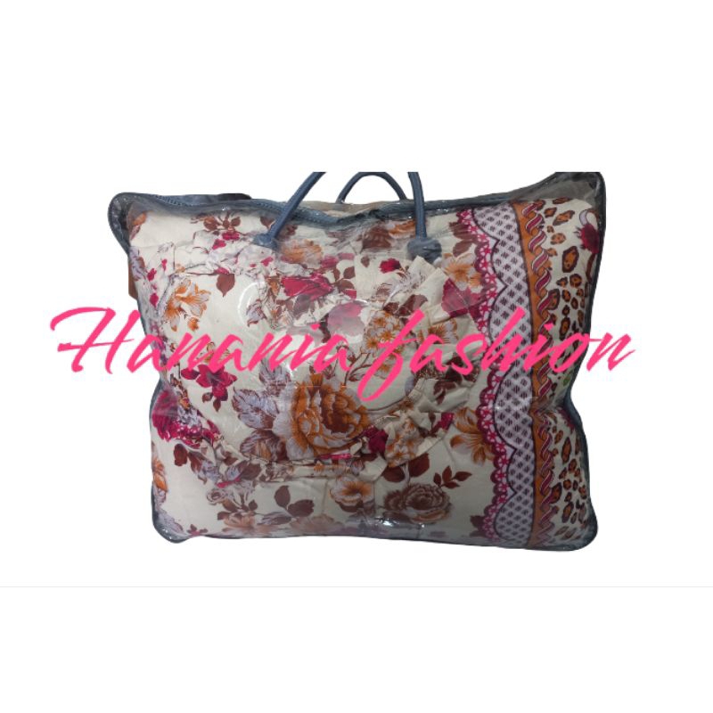 Bed Cover motif bunga premium