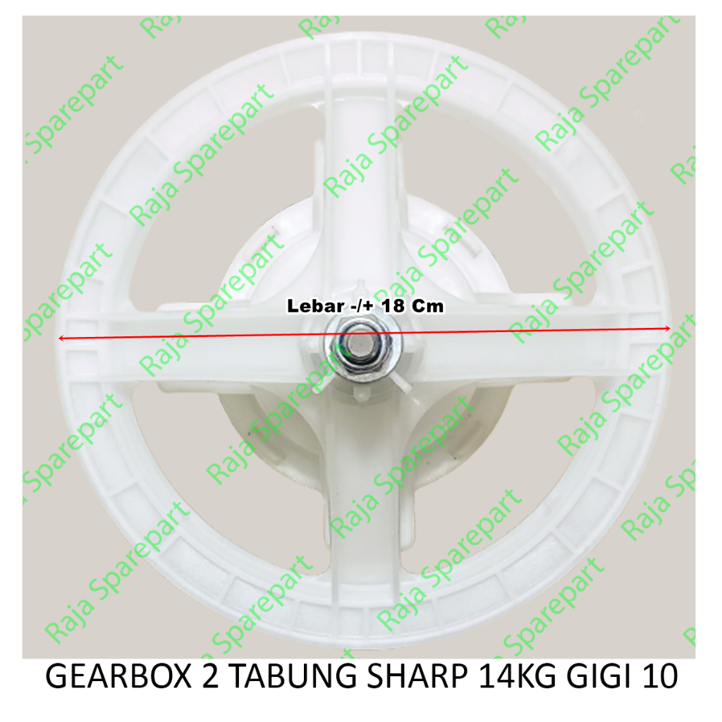 GEARBOX MESIN CUCI 2 TABUNG SHARP GIGI 10 GS14