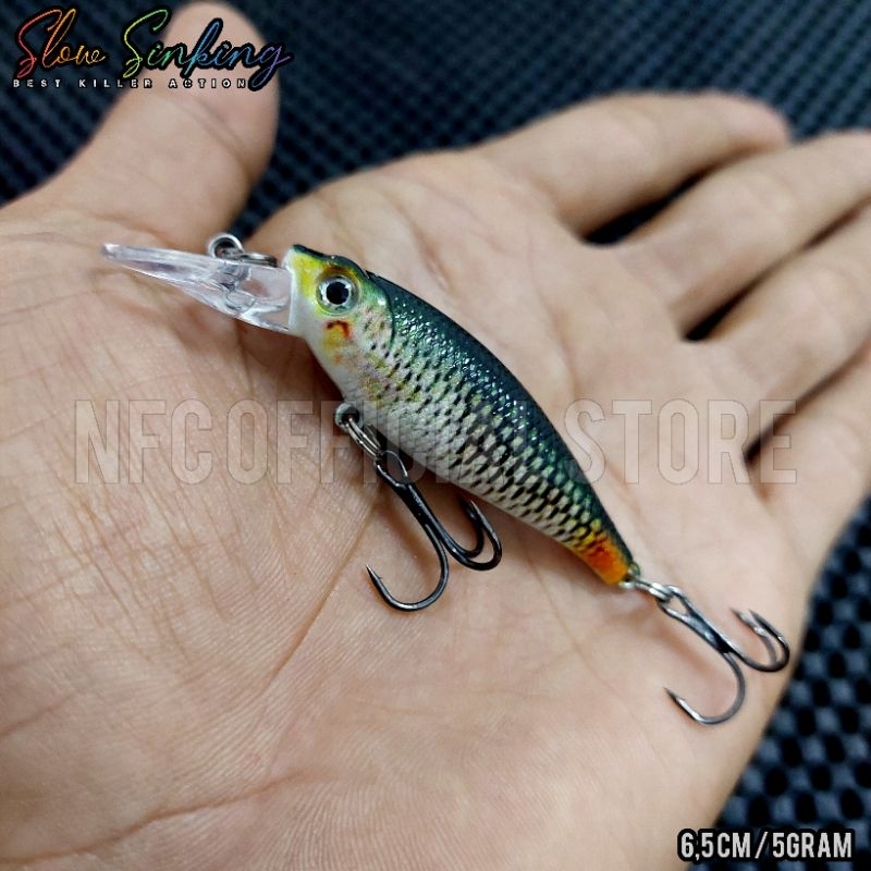 Lure Minnow Slow Sinking 6,5 cm 5 gram BEST KILLER ACTION