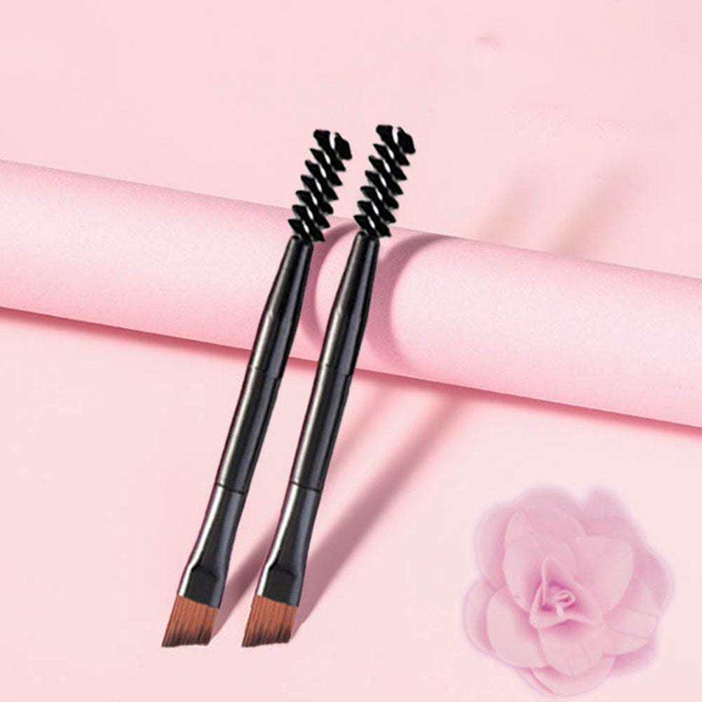 Kuas Rias Make Up Brush Eyeshadow Eyebrow Bahan Lembut Makeup Beauty Eyebrow Brush 2IN1 F997