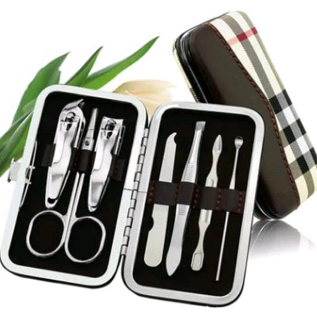 Nail Art Set 7 in 1 Perlengkapan Manicure Pedicure Gunting Kuku Meni Pedi