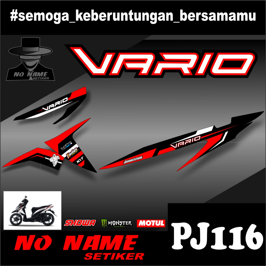 Striping Vario 110 fi [pj116] - Striping Variasi List Vario 110 Karbu Cw Racing