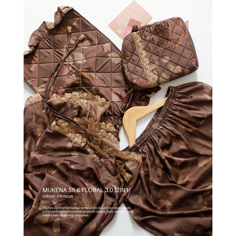 MUKENA SILK FLORAL 3.0 HIBISCUS MAISARA PREMIUM