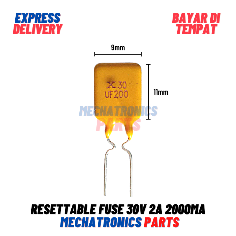 Resettable Fuse 30V 2A 2000mA Sekring Yang Bisa Dipakai Berulang Kali PPTC Reseta