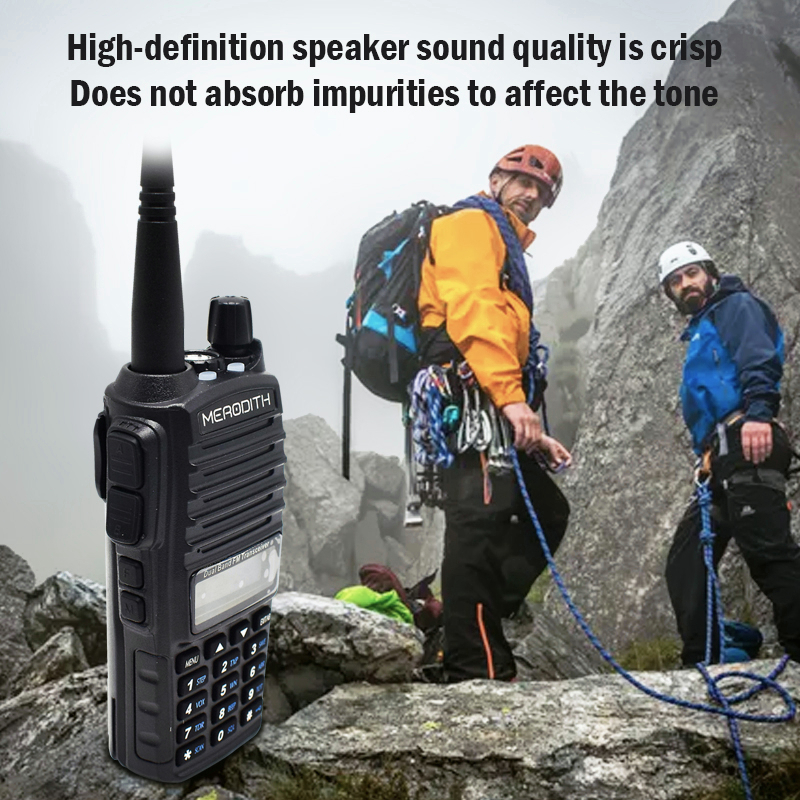 HT MERODITH UV82 walkie-talkie uv82  VHF UHF FM 5W Dual Band Two  way radio handy talkie /walkie handy uv82 asli