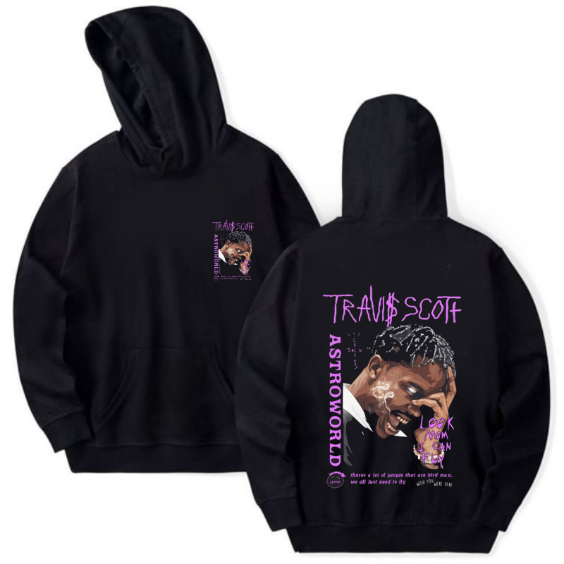 JAKET HOODIE TRAVIS SCOTT 3 ASTROWORLD  raptees rap hiphop travis scott tupac ice cube oversize kaos