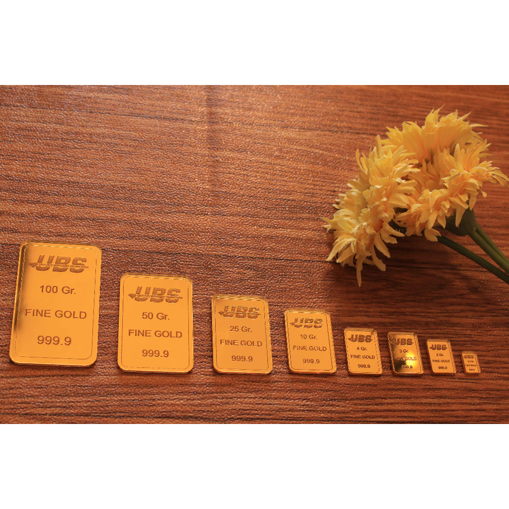 READY STOCKS Replika logam mulia emas UBS 0.5gr - 100gr untuk mahar / Dekorasi / Mahar / Seserahan /