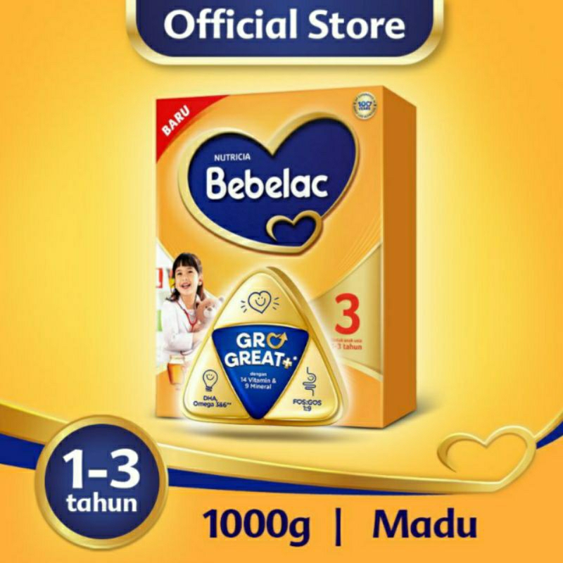 Bebelac 3 Madu 1kg Susu Pertumbuhan Anak Usia 1-3 Tahun