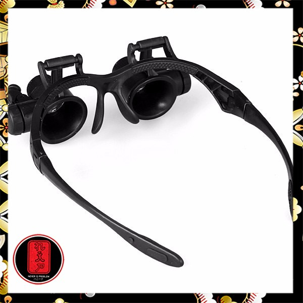 ZEAST Kacamata Pembesar 25x Magnifier dengan 2 LED - 9892GJ - Black