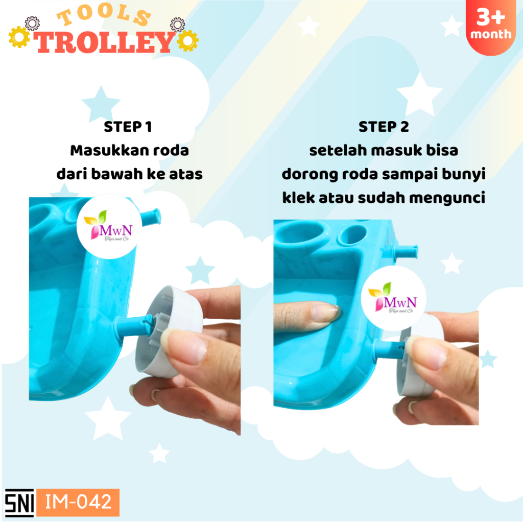MWN Mainan Tools Trolley Set Dus No.IM-042