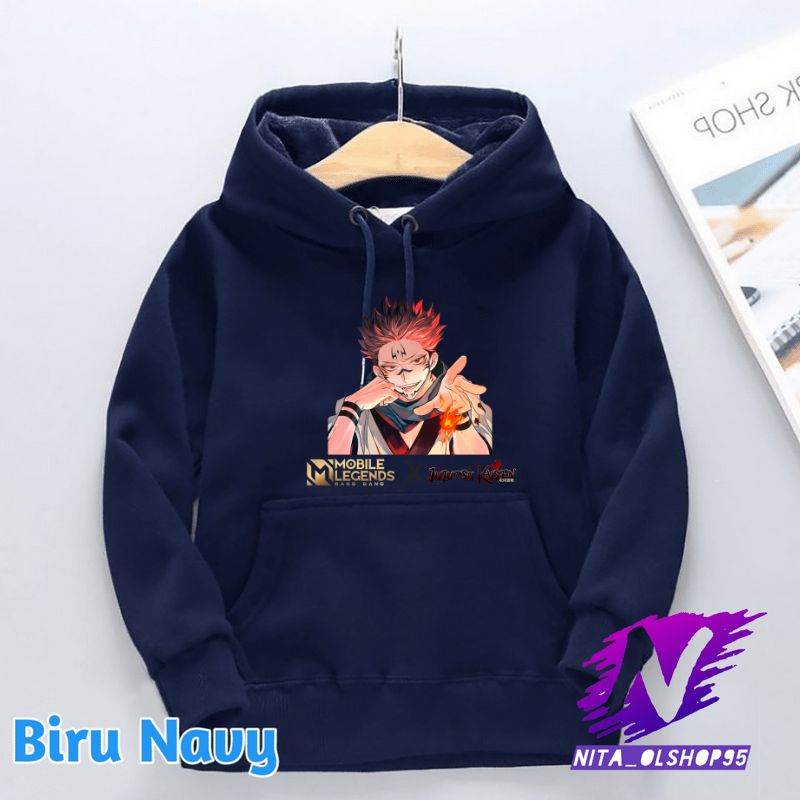 jaket hoodie sweater anak jujutsu kaisen mobile legends