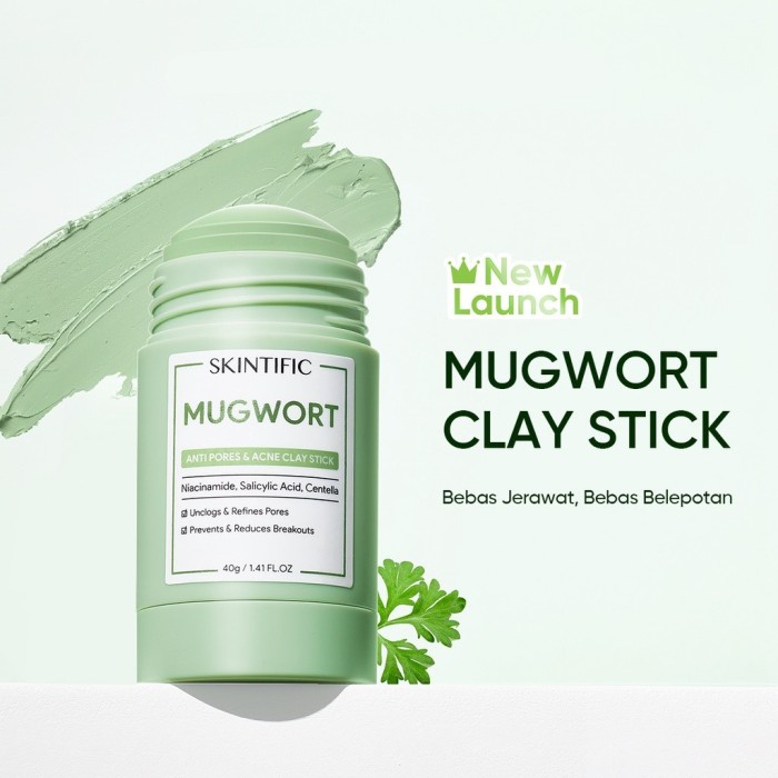 SKINTIFIC CLAY STICK MUGWORT ANTI PORES &amp; ACNE 40gr