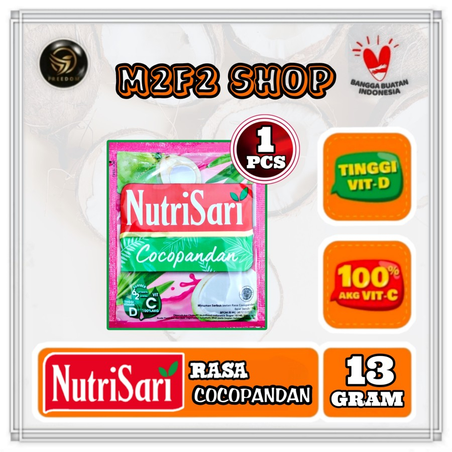 

NutriSari Minuman Serbuk Cocopandan Sachet - 13 gr (Kemasan Satuan)