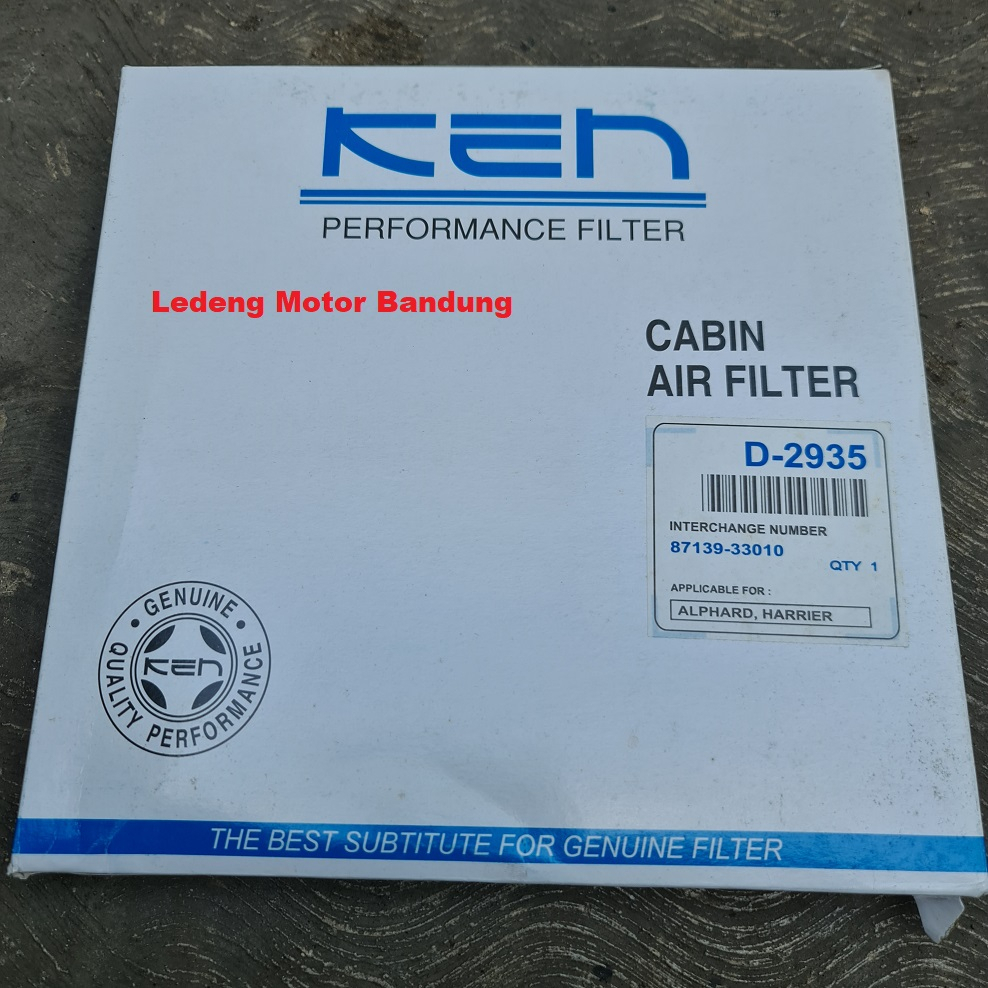 KEN Filter AC D-2935 Saringan Udara Kabin Toyota Alpard Harrier