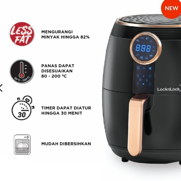 Lock n Lock Eco Fryer Digital EJF376WDG 4L Original