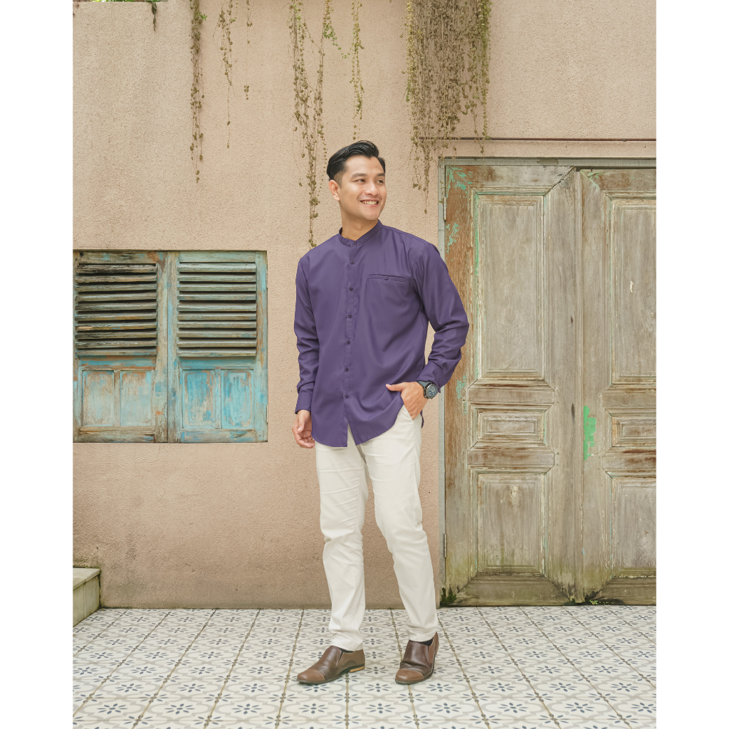 Leya Man Shirt - 3 Warna | Zysku Xena | Koko Polos Pria Lengan Panjang