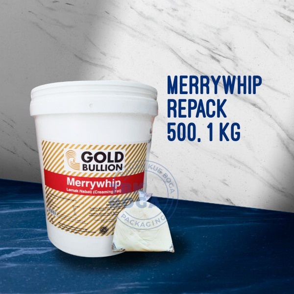 

Gold Bullion Merrywhip ( 250, 500 gr ) Repack Lemak Nabati Creaming Fat GB Margarin Mentega Putih