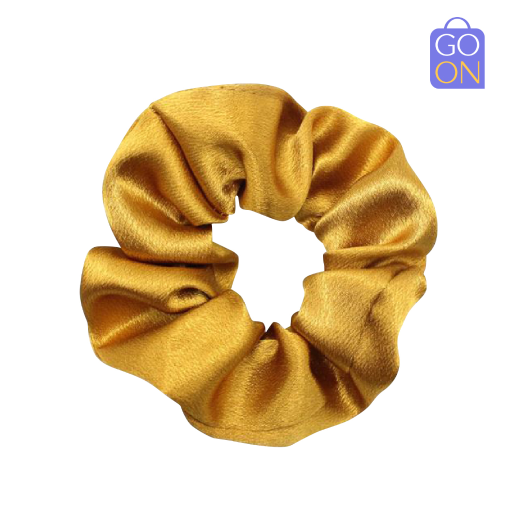 GO ONLINE Scrunchie Bahan Satin - Kunciran Ikat Rambut Korea Cepol Hijab / Jilbab [ Gratis Ongkir / Cod ]