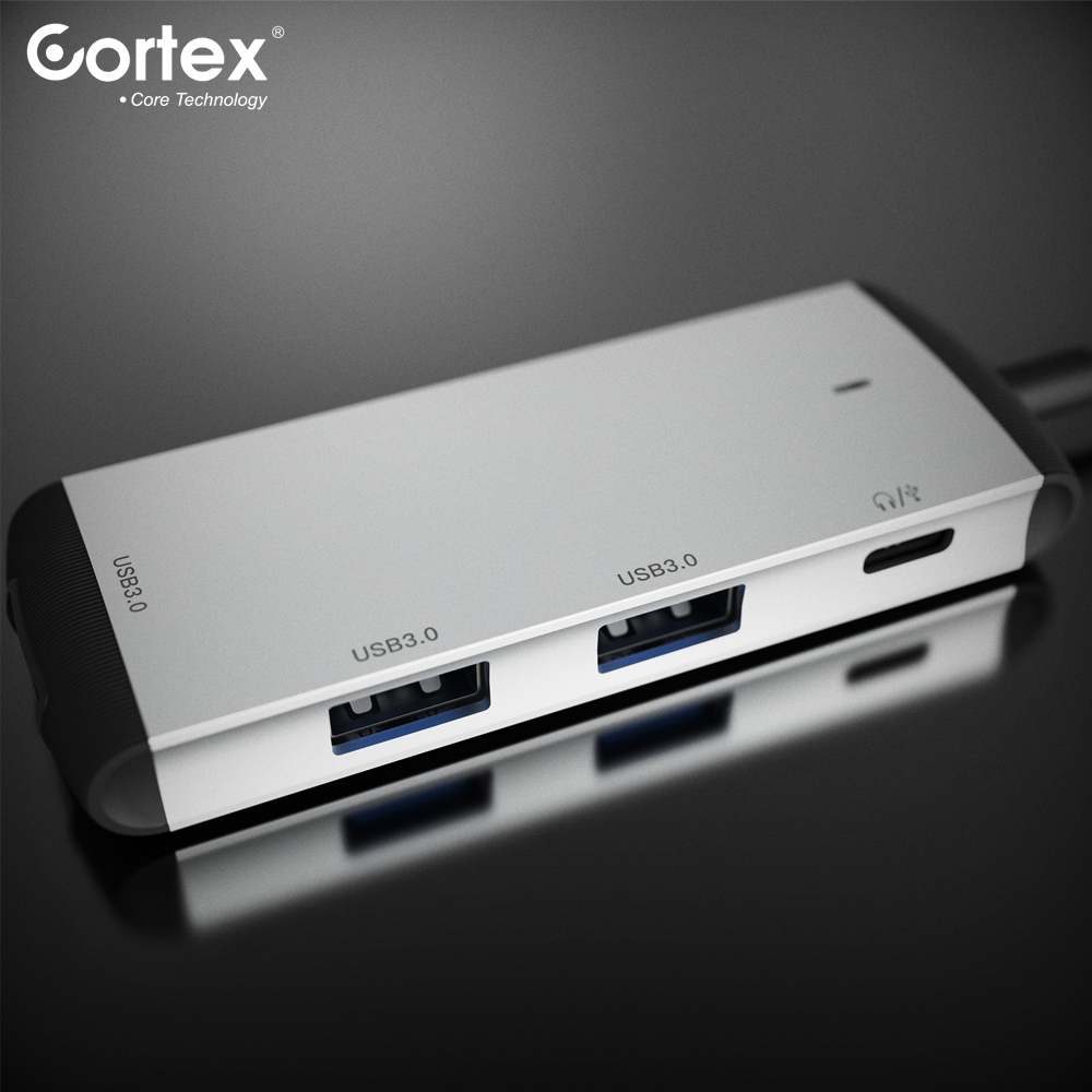 Cortex MH368 MH375 HUB Splitter 4IN1 5IN1 TYPE-C to USB3.0 + 2.0 + Audio 3.5mm + TYPE-C Data With PD Charging 60W