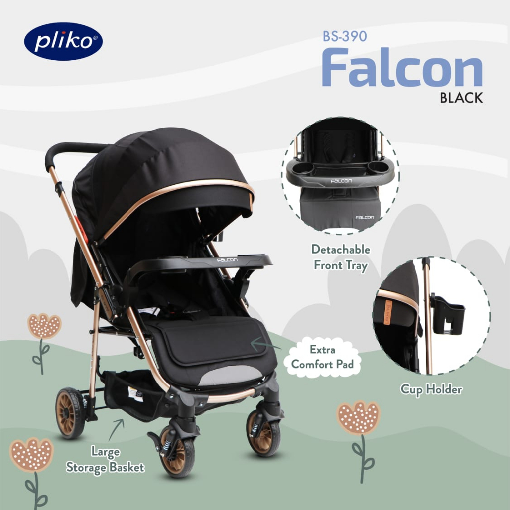 Stroller Pliko Falcon Reversible Stroller 390 kereta dorong anak bayi bisa Hadap Ibu BS390