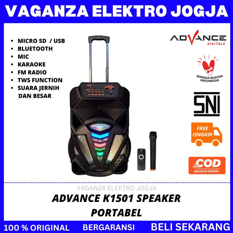 SPEAKER AKTIF PORTABEL // SPEAKER AKTIF PORTABEL ADVANCE K1501 15INCH