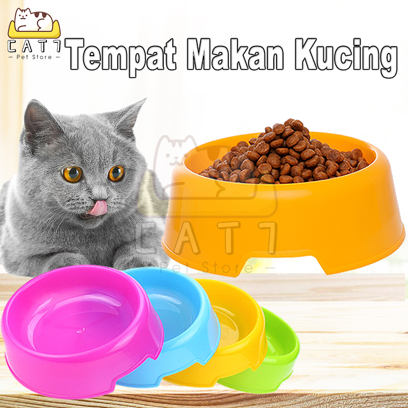 Mangkok Kucing Anjing Bulat Anti Slip Anti Semut Tempat Makan Minum Hewan Single Bowl Kucing Anjing Mangkuk Hewan Peliharaan