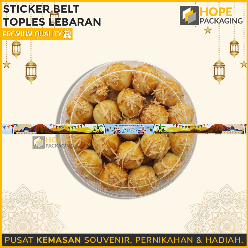 Sticker belt toples lebaran / Stiker Sabuk Toples Kue Lebaran Idul Fitri Eid