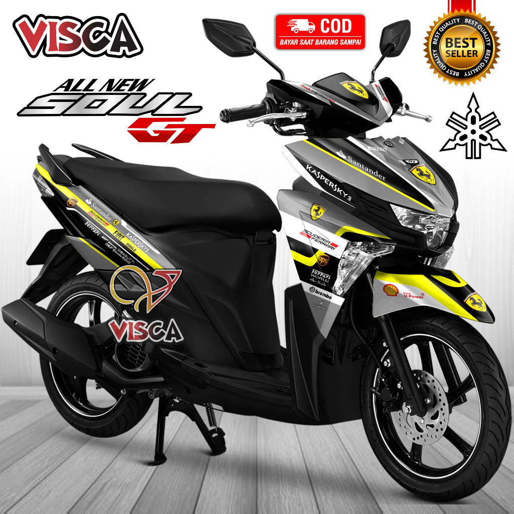 Decal Soul GT 125 Full Body Stiker Mio Soul GT 125 Full Body Striping Mio Soul GT 125 Full Body Ferr