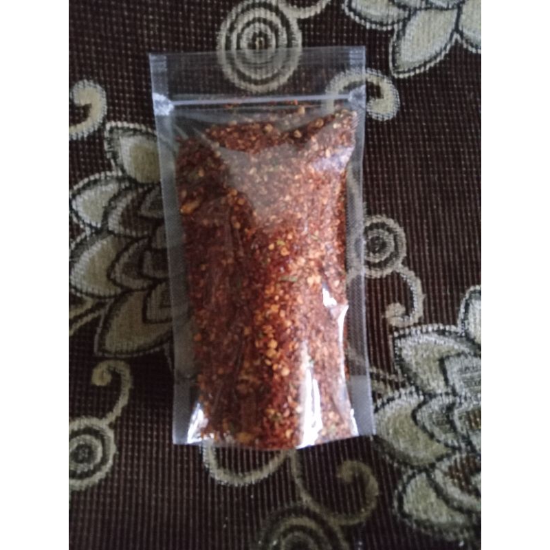 

cabe bubuk kasar super pedas jeletot daun jeruk