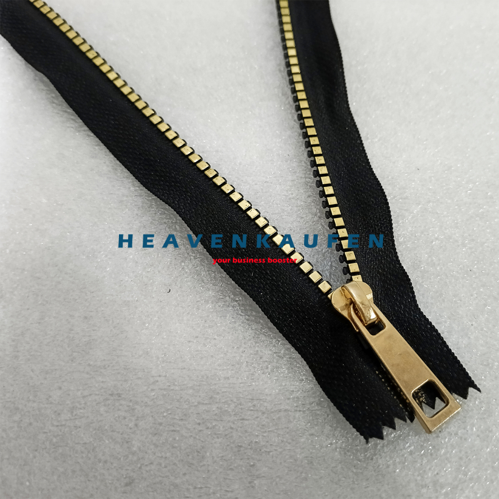 Resleting Zipper Ritsleting Busana 25 cm Vislon Variasi Warna Hitam - Golde Set Close - End Kode DG