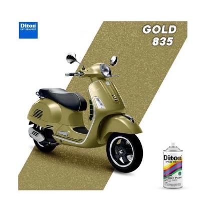 Pilox Diton Gold 835 300ml Warna Emas Kilap Mengkilap Glossy Sepeda Motor Mobil
