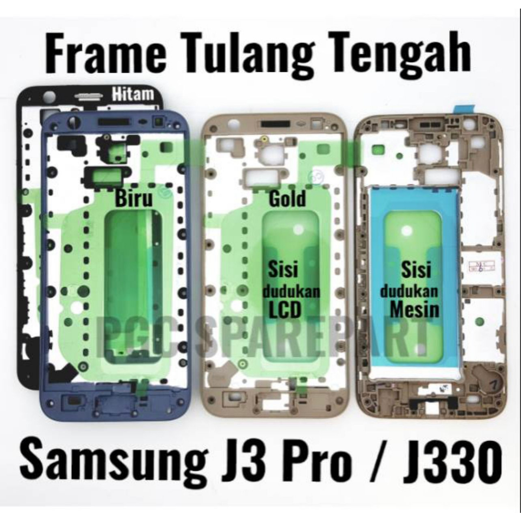 TULANG TENGAH SAMSUNG J3 PRO J5 2015 J5 PRO J6 PLUS FRAME LCD BEZZEL - BDC