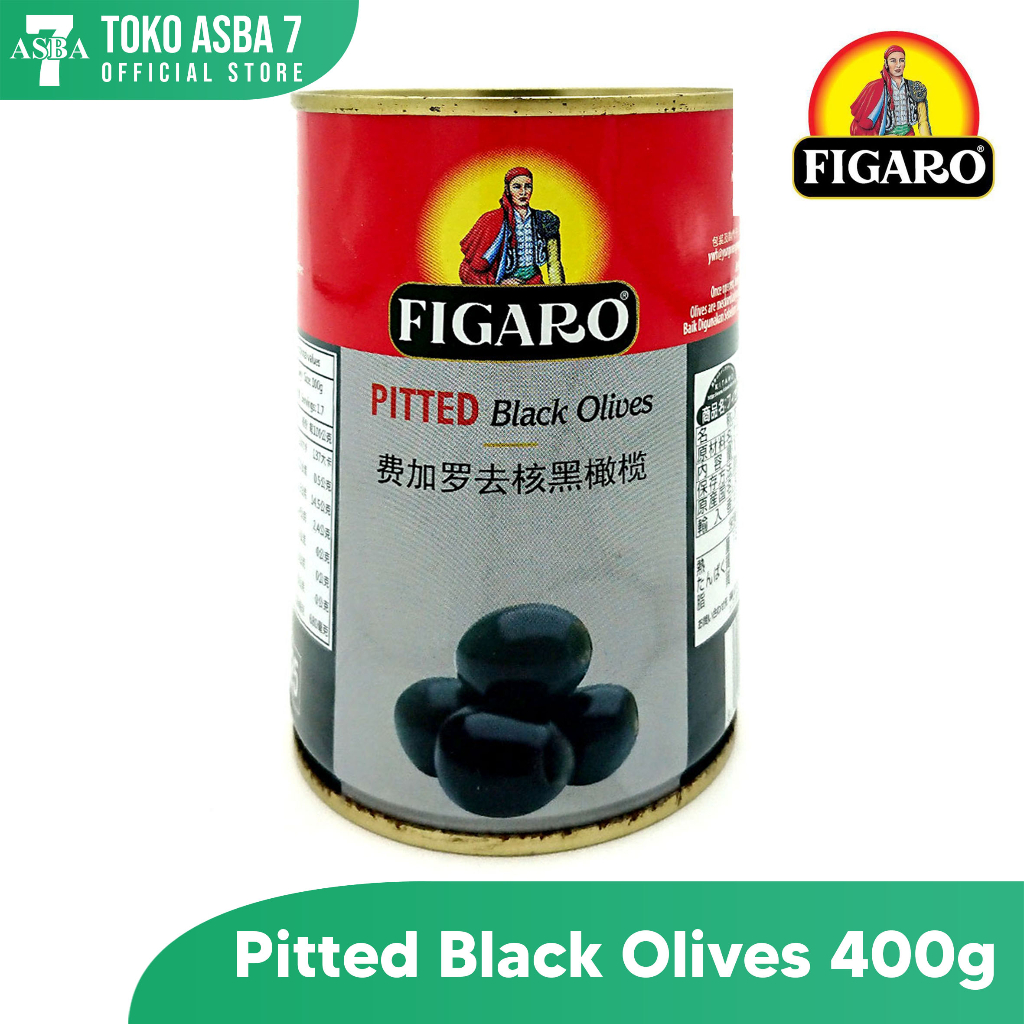 

FIGARO PITTED BLACK OLIVES 400G