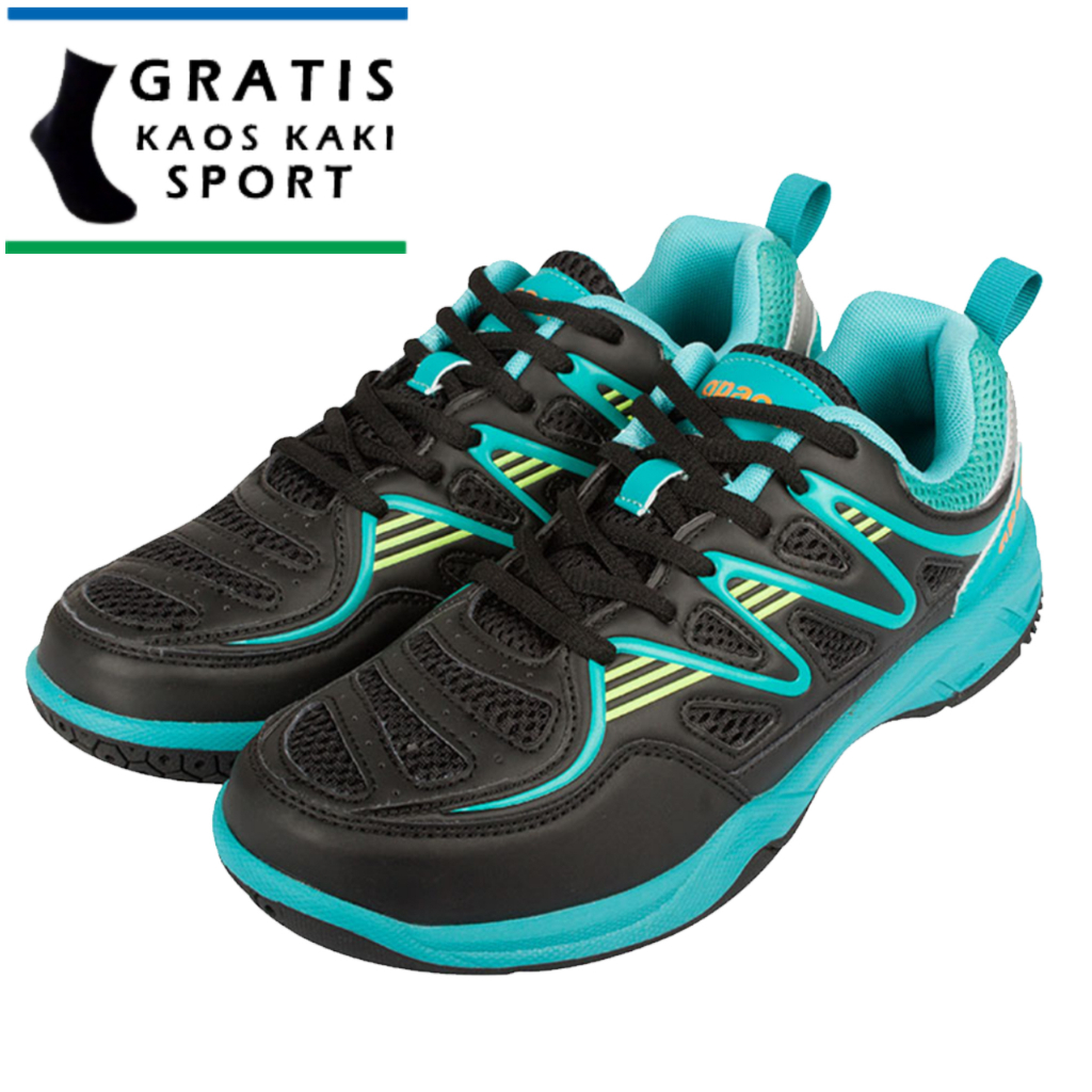 Apacs CP 250 XY Sepatu Badminton Apacs CP250 Original - Sepatu Bulu Tangkis Apacs Warna HITAM TOSCA