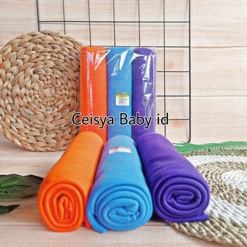 3 pcs bedong bayi pernel kekinian terlaris , bedong polos ukuran 100x90 cm untuk bayi baru lahir