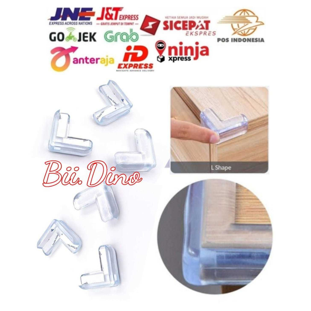 Pelindung Sudut Siku Transparan Meja Kursi Dapur Perabot Rumah Tangga Silikon Silicone Pengaman Baby Corner