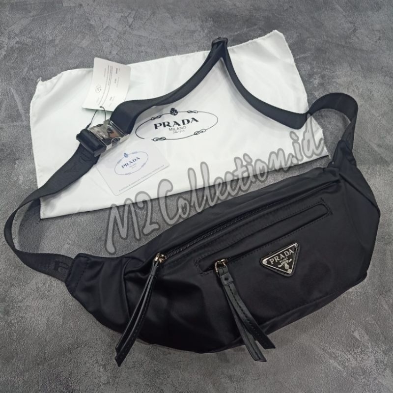 waistbag prada nylon belt bag tas pinggang premium quality