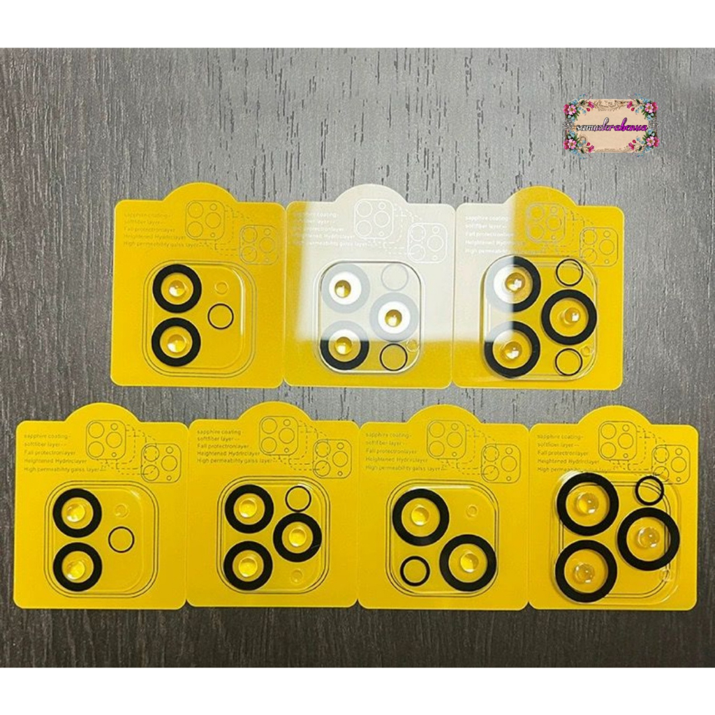 PELINDUNG KAMERA PAPAN KUNING IPHONE 11 11 PRO MAX 12 MINI 12 PRO MAX 13 MINI 13 PRO MAX 14 14 MAX 14 PLUS 14 PRO 14 PRO MAX TEMPERED GLASS CAMERA PROTECTION 3D SB5096