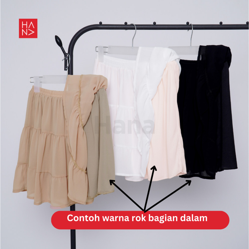 HanaFashion JKT - Aulia Mini Skirt / Rok Payung Wanita - SK073