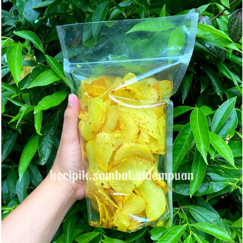 

Keripik Sambal Bumbu Kuning Padang Sidempuan Ukuran Kemasan Besar ± 250GRAM