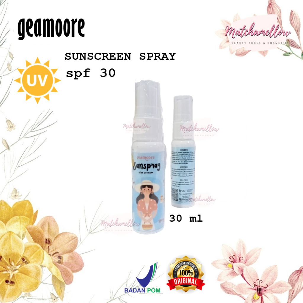 ❄️MATCHA❄️ GEAMOORE SUNSCREEN SPRAY - TABIR SURYA GEAMOORE THAILAND 30ML BPOM