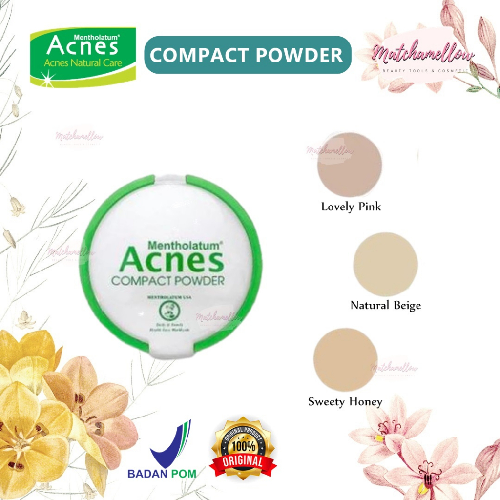 ❄️MATCHA❄️ ACNES COMPACT POWDER ABSORB SEBUM - ACNE CARE BEDAK PADAT KULIT JERAWAT