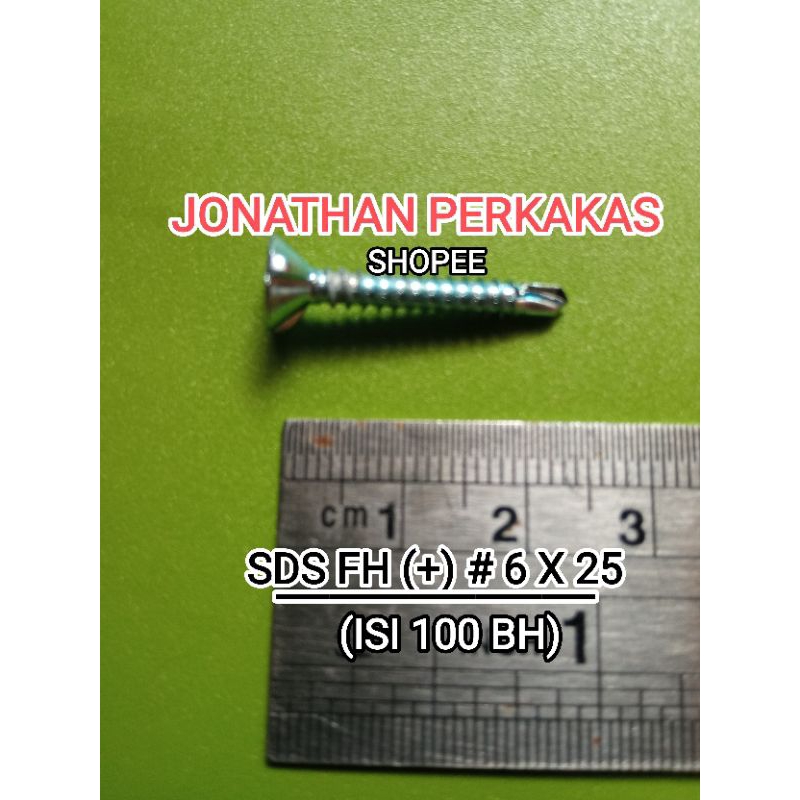sekrup sds fh(+) #6x25/100 bh