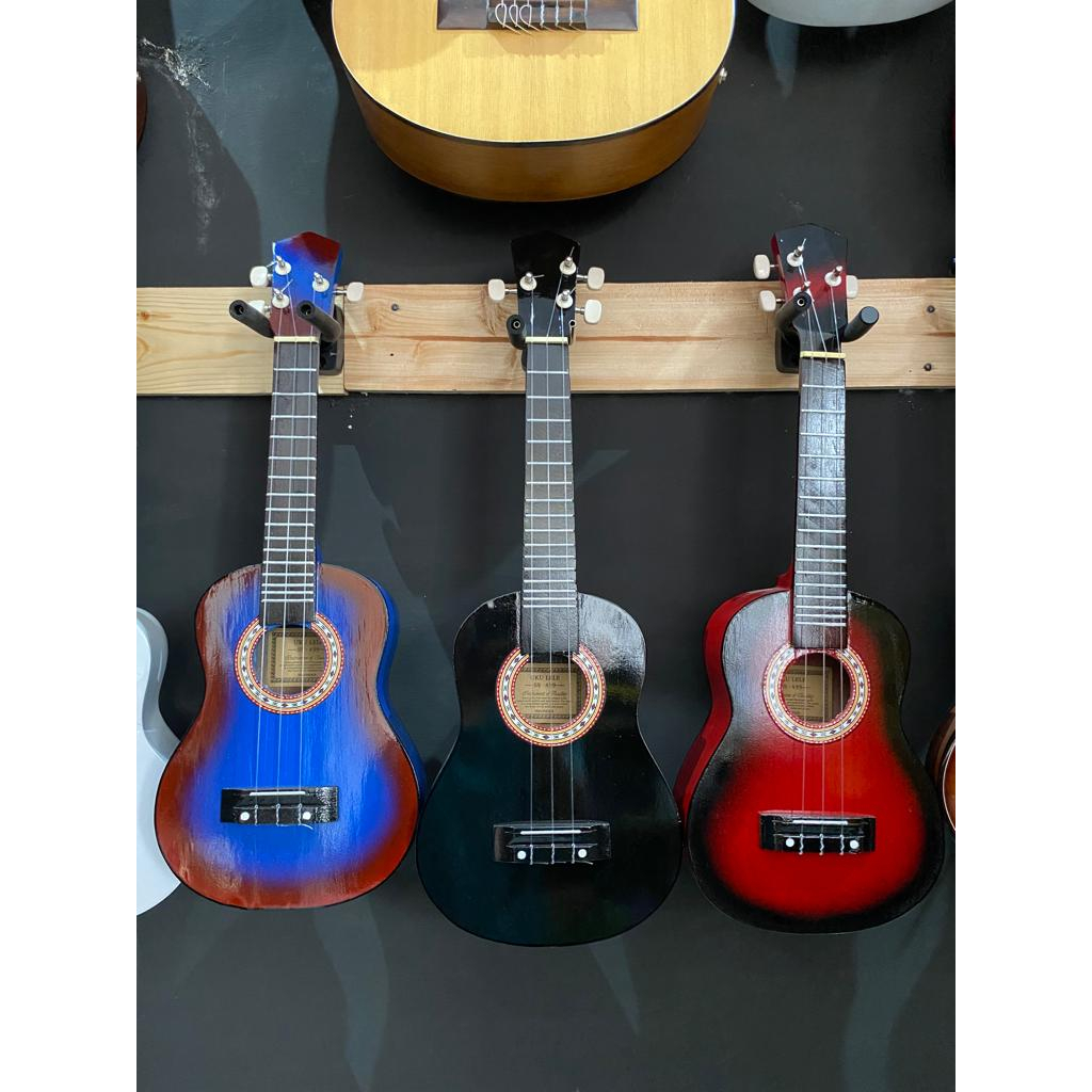Gitar ukulele senar 3 custom mym bahan kayu