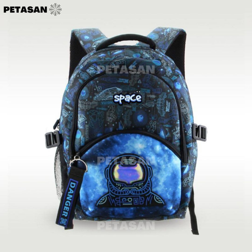 PTS - Tas Ransel Sekolah Anak Laki Laki SD - Space Kids School Backpack - Ransel Luar Angkasa -  Ransel Astronout