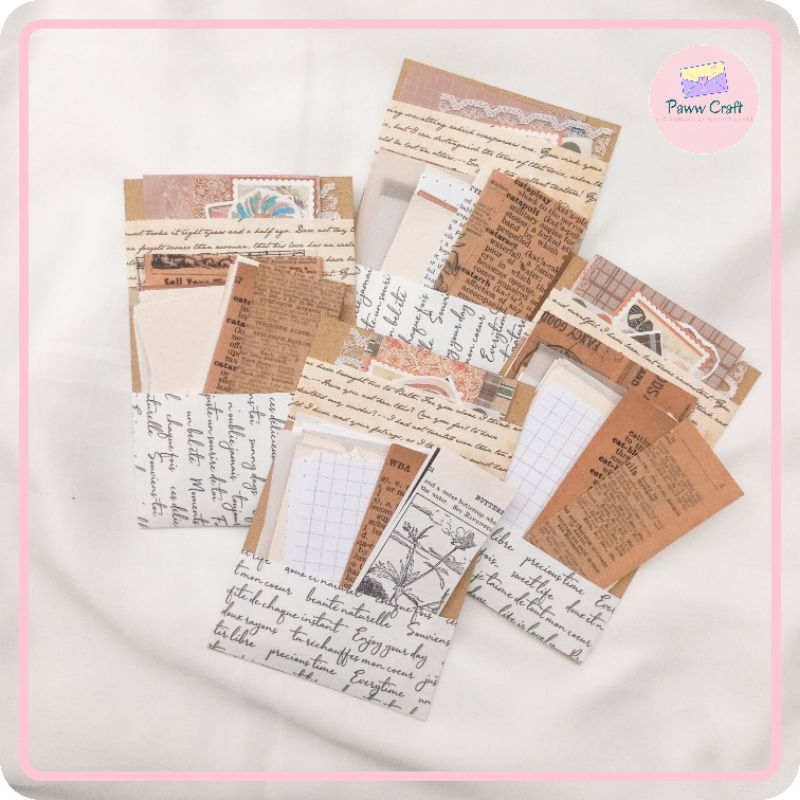 

[paww.craft] Journal Kit Vintage / Journaling Aesthetic / Journaling Starter Kit murah 45 pcs